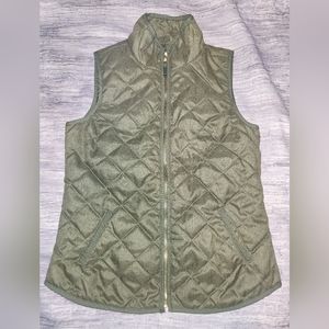Old‎ Navy Olive Green Quilted Puffer Vest XS Womens Sleeveless Lightweight